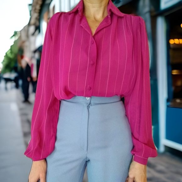 Vtg 60s Blouse - Picture 5 of 11